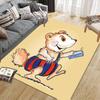 Bobo Siebenschläfer Flannel Pattern Square Carpet,Area Rug,Carpet Rug for Living Room Bedroom Sofa Playroom Decor,Non-slip Floor Mat