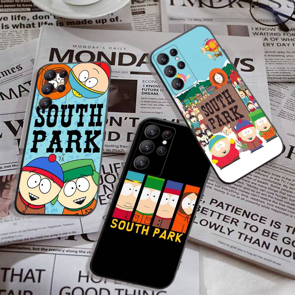 Classic S-south Cartoon P-Park Anime Phone Case For Samsung S 24 fe 25 Ultra plus 20 lite 21 30 22 23 24 22 Ultra 5G Fundas
