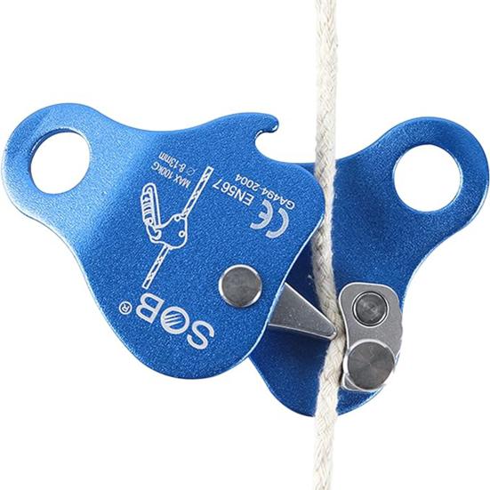 Fall Protection Self-locking Device Rope Clip Rustproof Corrosion Resistant High-Altitude Operation Mini Size Aluminum Magnesium Alloy Rope Clip
