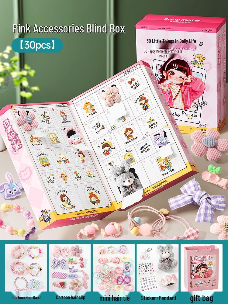 

Подарочная коробка для украшений для девочек: Мультяшные заколки для волос, резинки для волос и креативный набор для макияжа