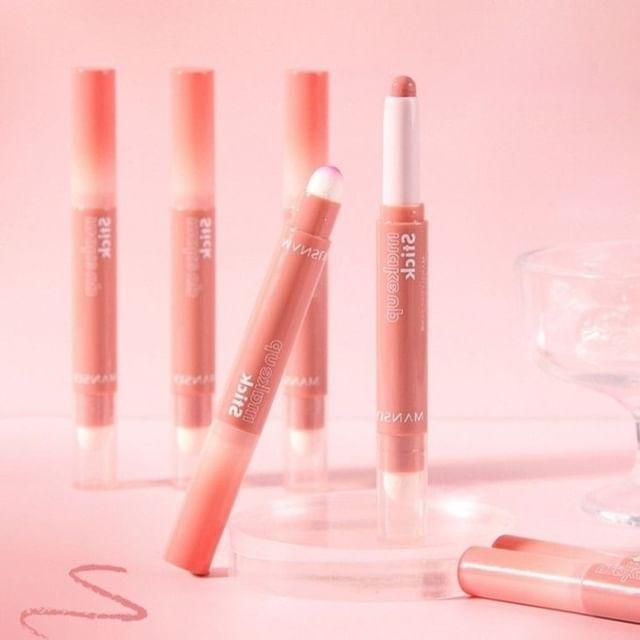 MANSLY - Eye & Cheek Dual -Ended Makeup Stick - 6 Colors 06 Nude Apricot - 1.1g