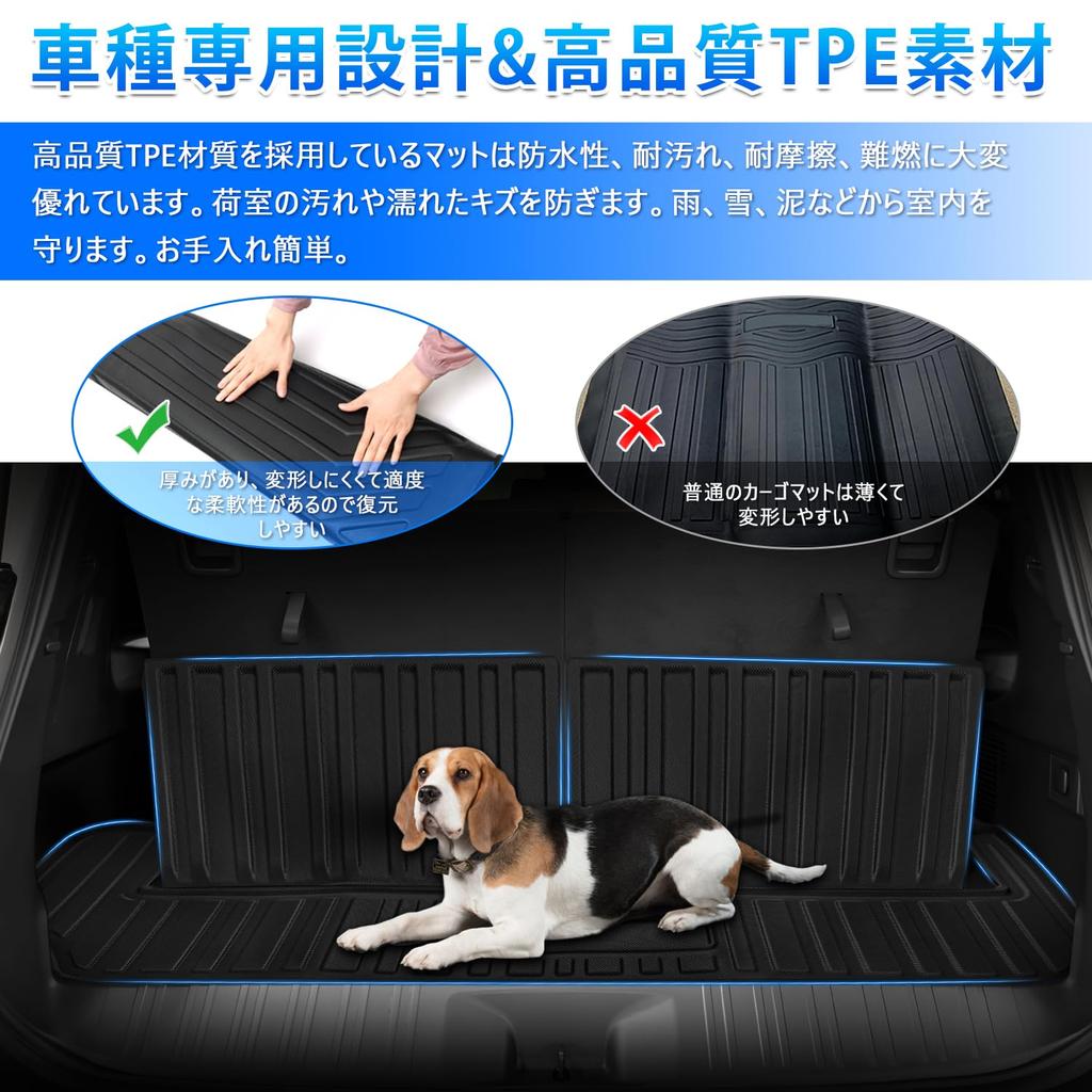 CARVANTA New Land Cruiser 250 Series Luggage Mat Land Cruiser 3D GDJ250W TRJ250W GX LAND CRUISER April 2024 Current Trunk Mat Split Type 3D Molding