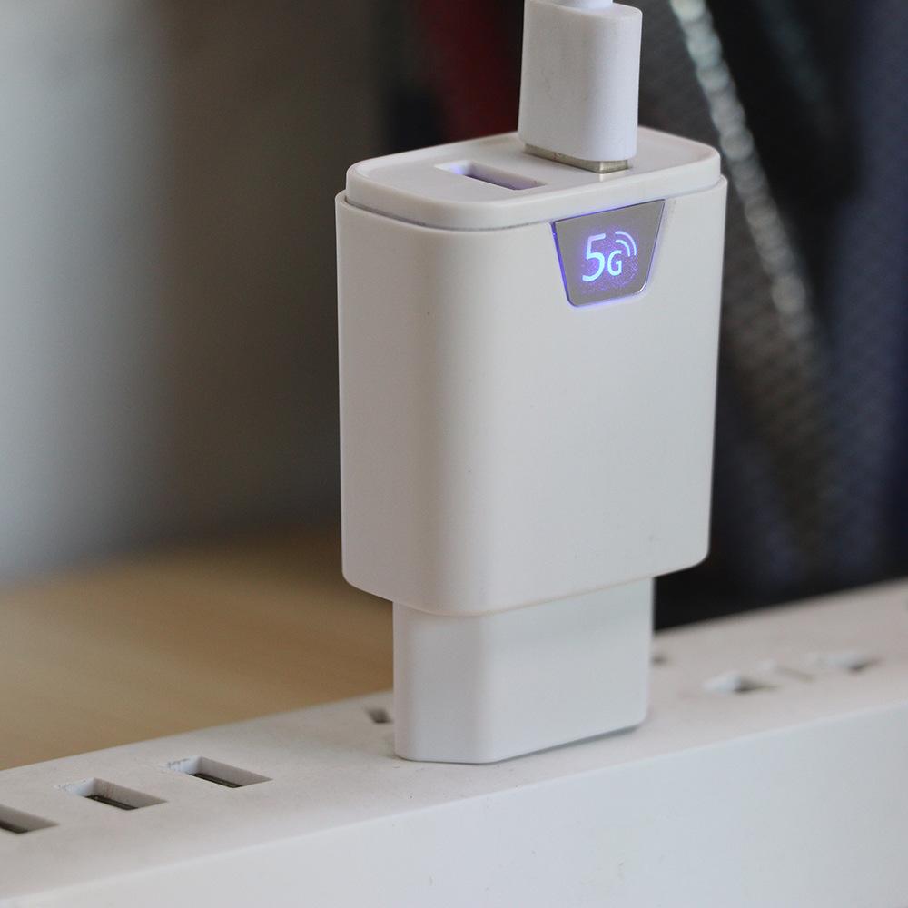 Brazilian European Standard Dual U Charging Head 5V2A Mobile Phone Charger LED Light