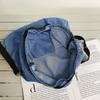 Denim Çanta Büyük Kapasiteli Omuz Çantası Kadın Crossbody Çanta Düz Renk Messenger Çanta