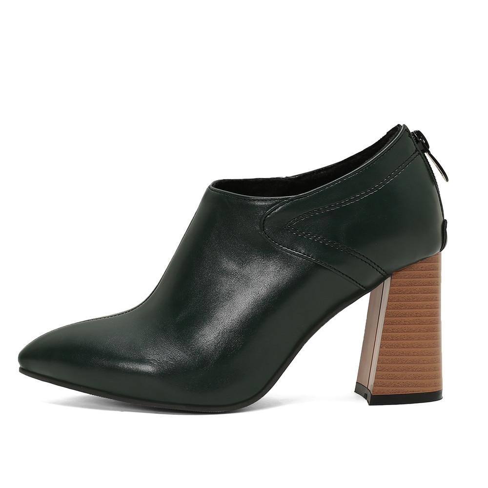 Spring Autumn New Women Pump High Heel Unisex Oxford Vintage Fetish Pointed Toe Zip Pumps Party Shoes Plus Size 32-46 Black Red