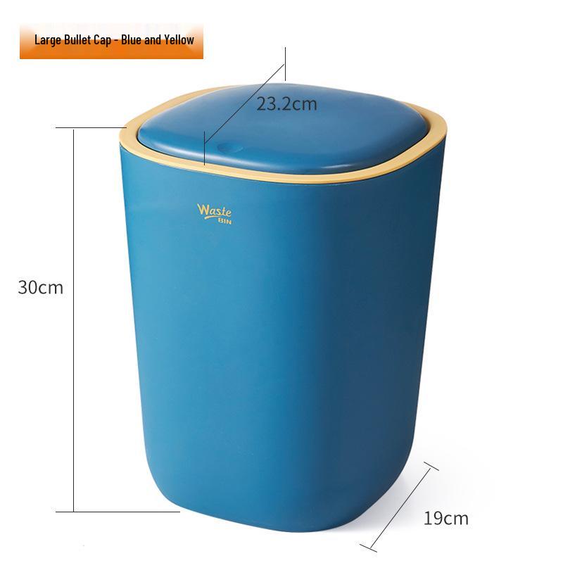 Press-Type Large Capacity Trash Can for Home - Bedroom, Living Room, Kitchen, Bathroom