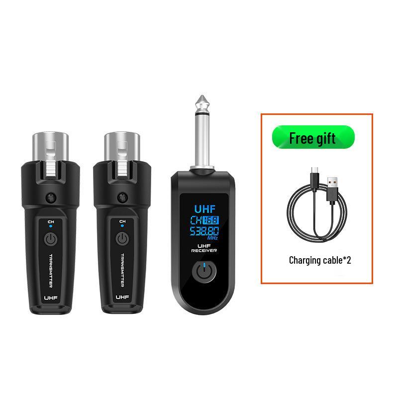 Kusster Guitar Converter: Wired to Wireless Microphone Handheld 2.4G Transmission System, Rechargeable