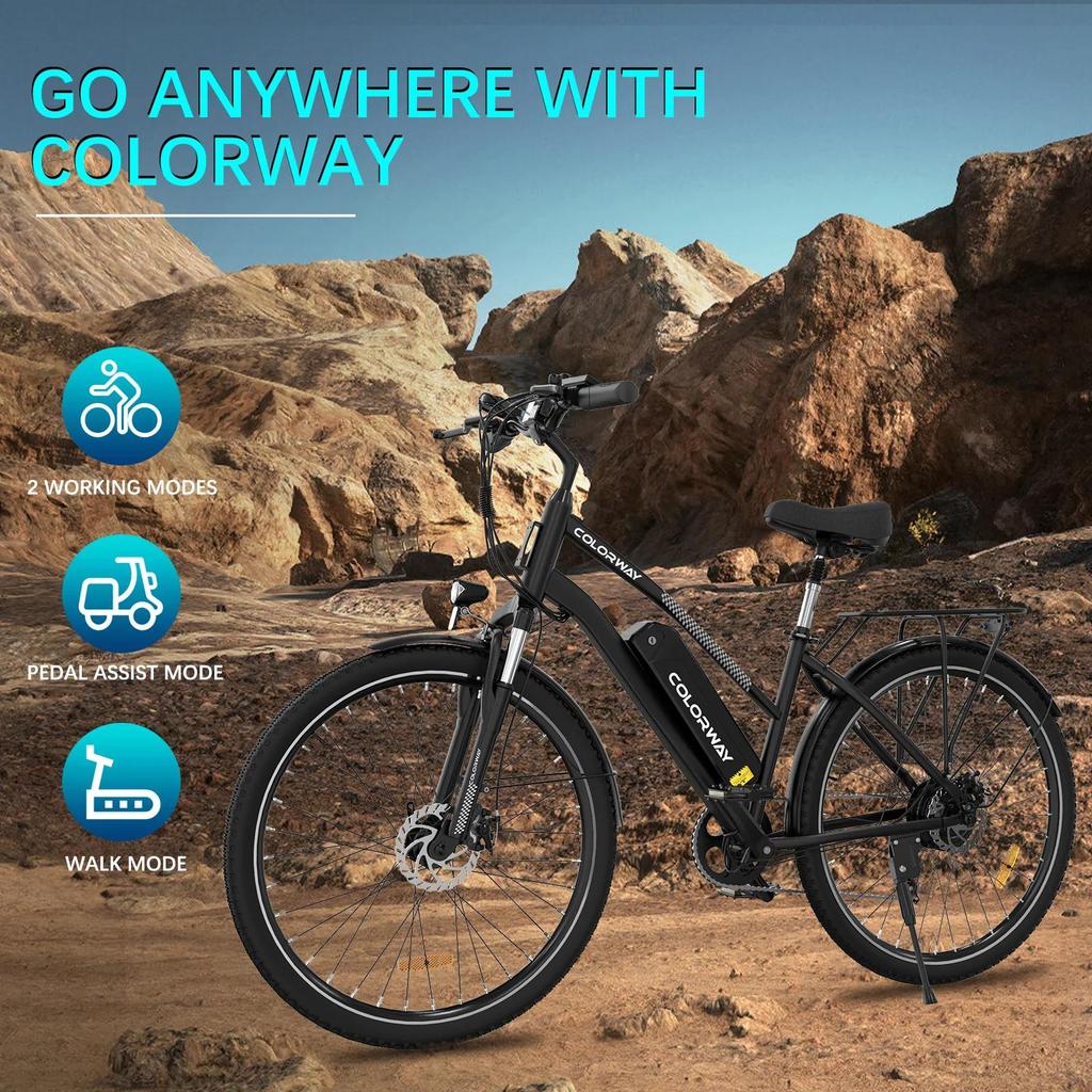 Commuter Ebike Colorway BK27 250W 36V 15Ah Battery 28inch