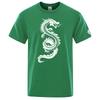 2025 Unisexs Summer Comfortable Tshirt Chinese Dragon Printing Casual Breathable Ordinary Short Sleeve Round Neck Top