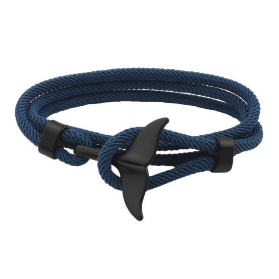 Shark Buckle Adjustable Couple Bracelet Multilayer Handmade Women Men Rope Wristband Jewelry Accessories
