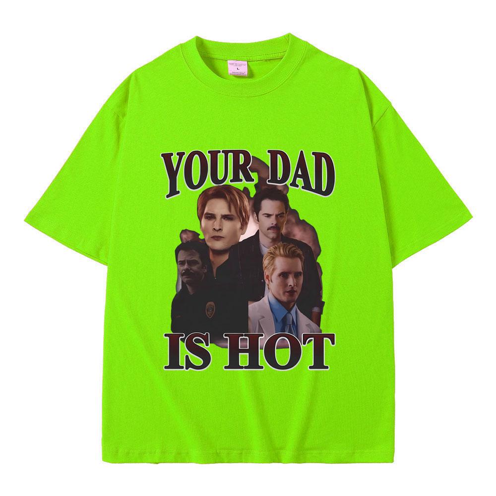 

Твой папа горячий Сумерки Чарли и Карлайл Принт Футболка Мужчины Женщины Мода Классические Винтажные Футболки Мужские Повседневные Оверсайз Футболки 4XL