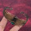 Ruby Fuchsite Bangle Adjustable Cuff Bracelet Copper Wire Wrap Gemstone Jewelry