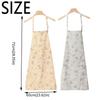 Floral Printed Kitchen Cooking Apron Breathable Anti-fouling Florist Apron with Pocket Adjustable Gardening Work Uniform