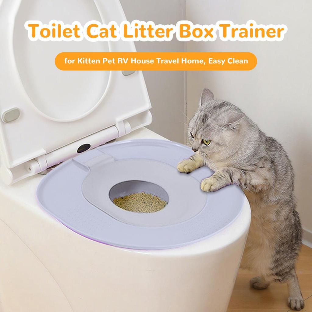 Sada pro výcvik kočky na toaletu Opakovaně použitelné rinalové sedátko Nočník Stelivo pro kočky Trenažér Pet Nočníkové sedátko Pet Čisticí potřeby