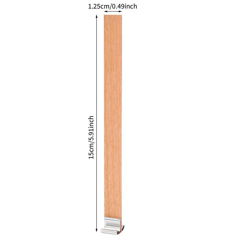 Wooden Candles Wick for DIY Craft Paraffin Candle Jar Making Kit Beeswax Burning Smokeless Wick Candle Core Making Supplies