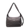 Literary Canvas Bag Korean Lazy Style Underarm Bag Women's 2025 New Large-capacity Tote Bag Wide Shoulder Strap Messenger Bag