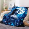 1PC Corpse Bride Print Flannel Blanket, High Quality All Seasons, Home Decor, Warmth and Comfort, Perfect for Christmas Gifts