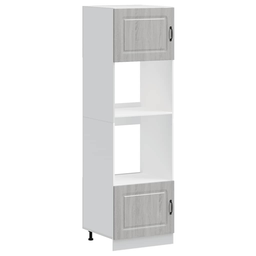 Kalmar Oven Cabinets 2 Pcs Grey Sonoma Wood Based Material