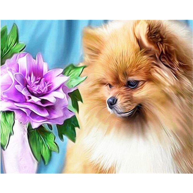 5D Diy Diamond Painting Kit Dog Animal Cross Stitch Embroidery Set Full Rhinestone Mosaic Home Decoration Picture