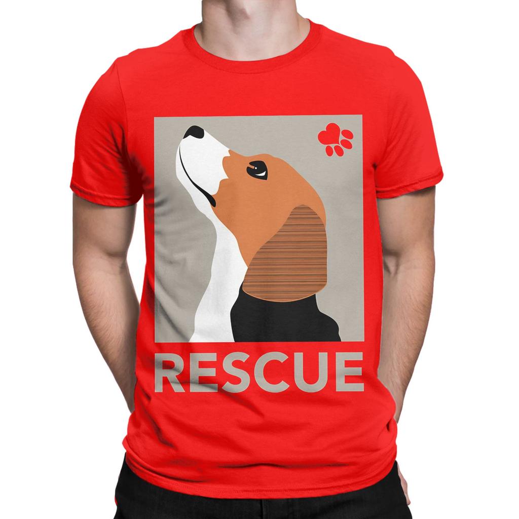 Rescue Beagle Funny 100 Cotton Tshirt Beagle Tees Tops For Unisex