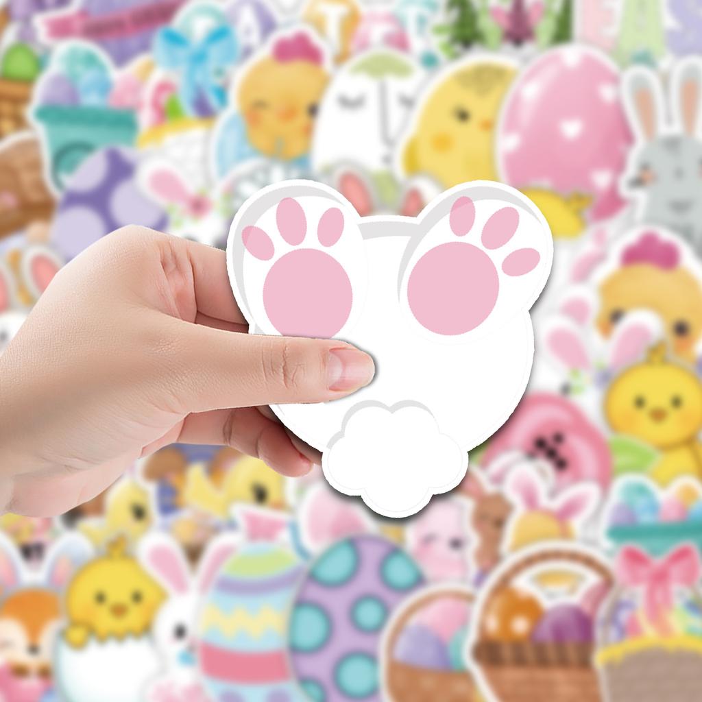 50 Easter Graffiti Stickers Car Mobile Phone Suitcase Decoration Stickers Waterproof Creative Notebook Handbook Stickers