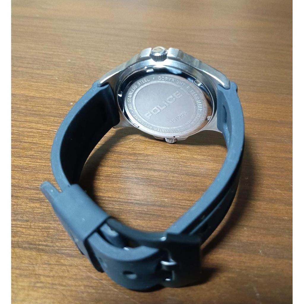 Used POLICE Police GMT watch working used quartz rare