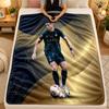 Flannel BlanketCristiano Ronaldo Warm Soft Throw Blanket for Indoor Sofa Bed Living Room Use