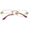 RSINC Rimless frame eyeglass Cart Metal Cup Gold Brown For Men & Women | Stylish  3603465 52-18-140 CART 1 METAL A2 3603465 52-18-140