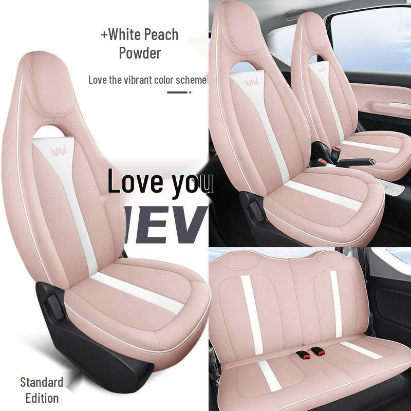 202426 Wuling Hongguang Mini Macaron Full-Coverage Seat Cushion - Modified Interior Car Seat Cover.
