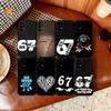 67 S-Six S-Seven Phone Case For Samsung Galaxy A73,A72,A71,A70,A53,A52,A51,Soft Silicone Black Cover