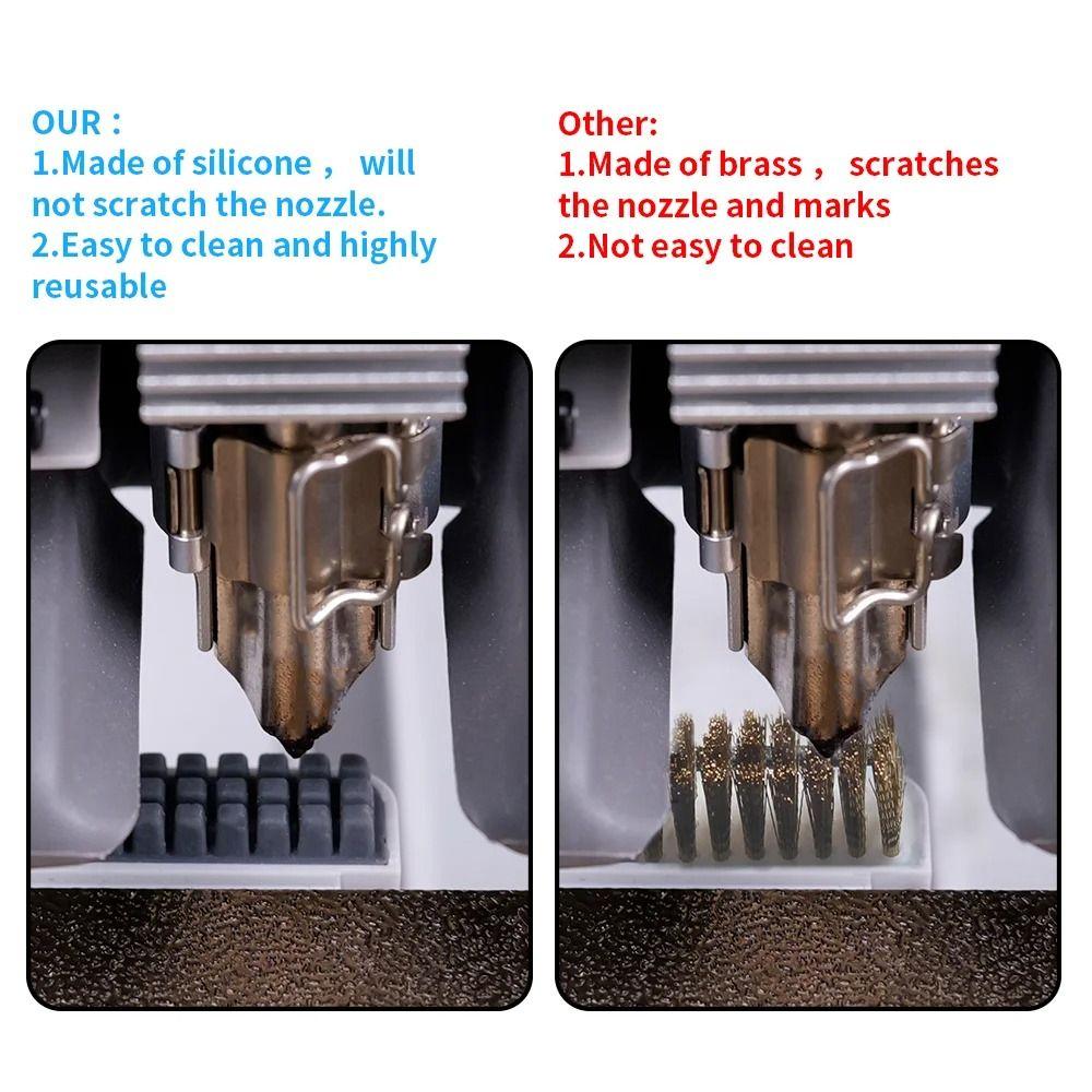 6Pcs Lab a1/A1 3D Printer Nozzle Brush Mini Wiper Printer Parts for Bambu Hotbed Mounted Scrubbers