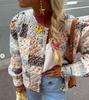Manteau imprimé floral pour femme, matelassé, réversible, manches longues, ouvert sur le devant, vestes 2 en 1, Vintage, Streetwear, automne