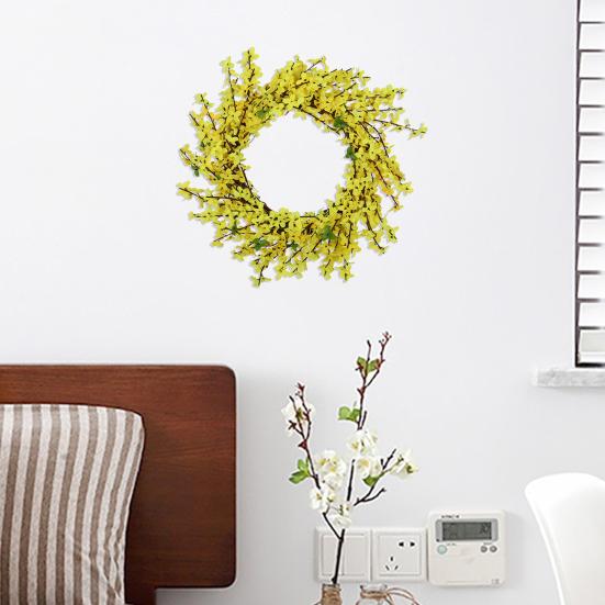 Artificial Wreath No Withering Eye-catching Yellow Realistic Fake Flower Front Door Wreath Home Decoration