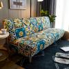 Plaid Elastic Bedspread on The Folding Sofa Bed Covers for Living Room Big Couch Cover Long Chair Without Armrests Slipcovers