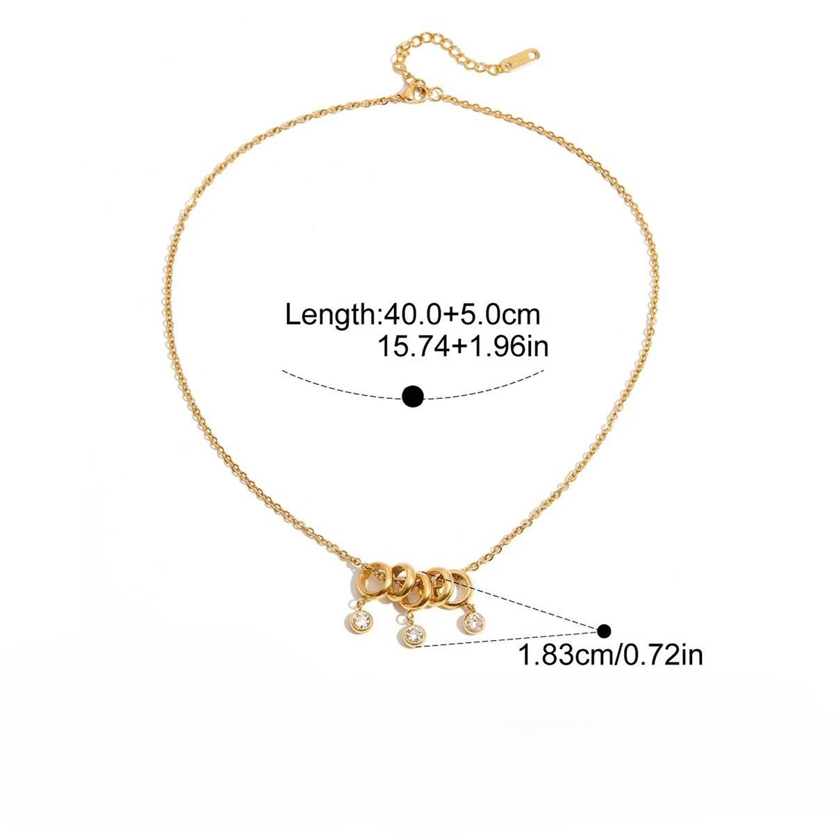 

Stackable Chain Necklace, Extremely Simple Round White Pendant, Elegant and Stylish Daily Layered Jewelry Item.