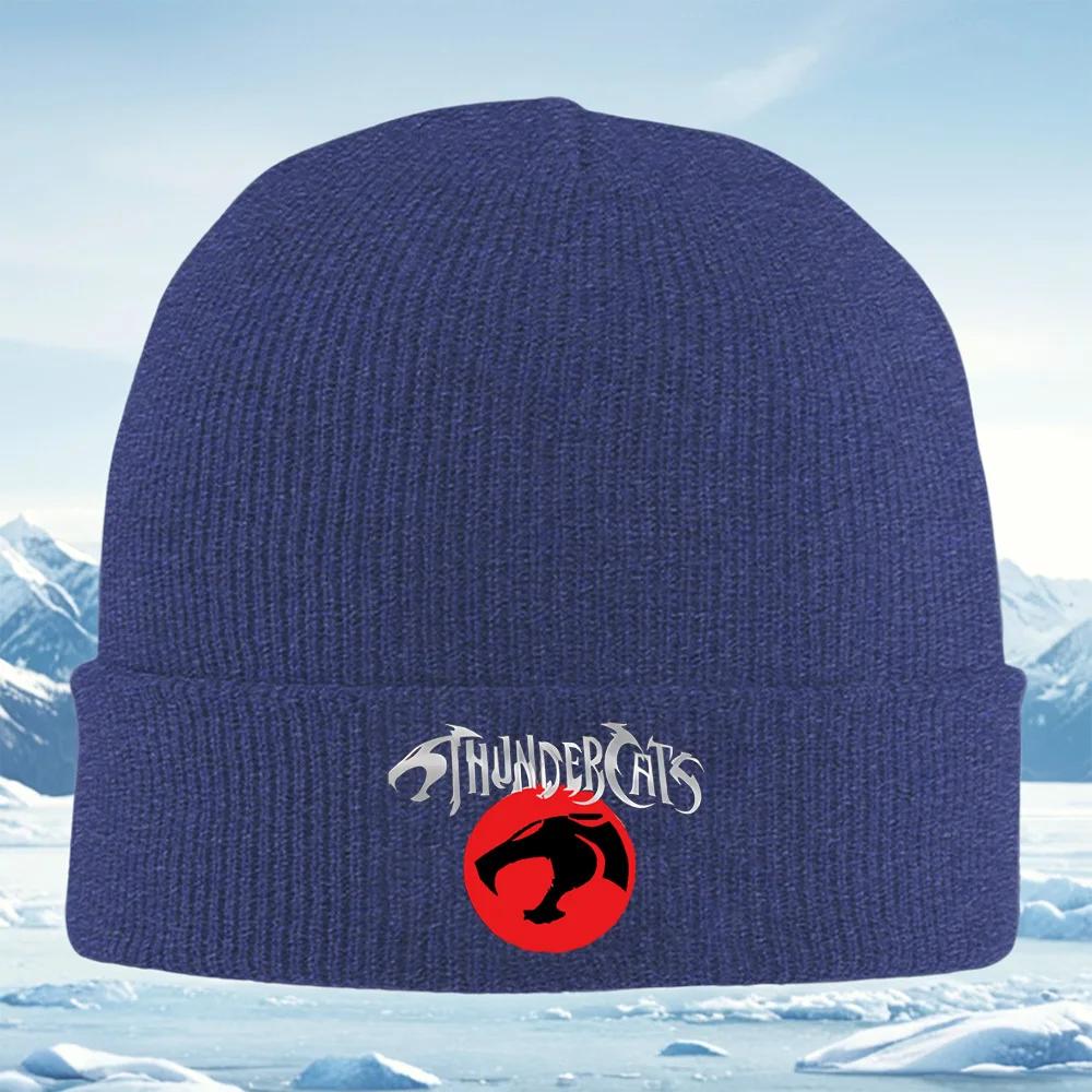 ThunderCats head logo red circle feline Unisex Women Unisex Knitted Hat Beanie Pullover Cap Winter Thermal Warm Christmas Outdoor C