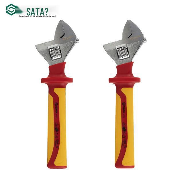 SATA VDE Insulated High Voltage Adjustable Thin Wrench, 6 Inch (Model 47101) 47101