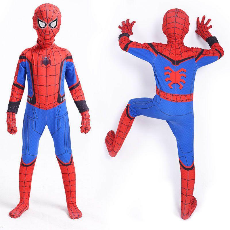 New Design Homecoming Spiderman Costume Tights Suit For Kids Adult Jumpsuit