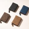 Portefeuille en cuir anti-vol pour cartes, porte-monnaie, sac à fermeture éclair multi-cartes pour homme et femme