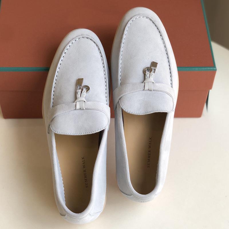 Europeiska & Amerikanska Mockasiner i Kohud - Mjuk Sula Brittisk Stil Slip-on Dam Casual Skor