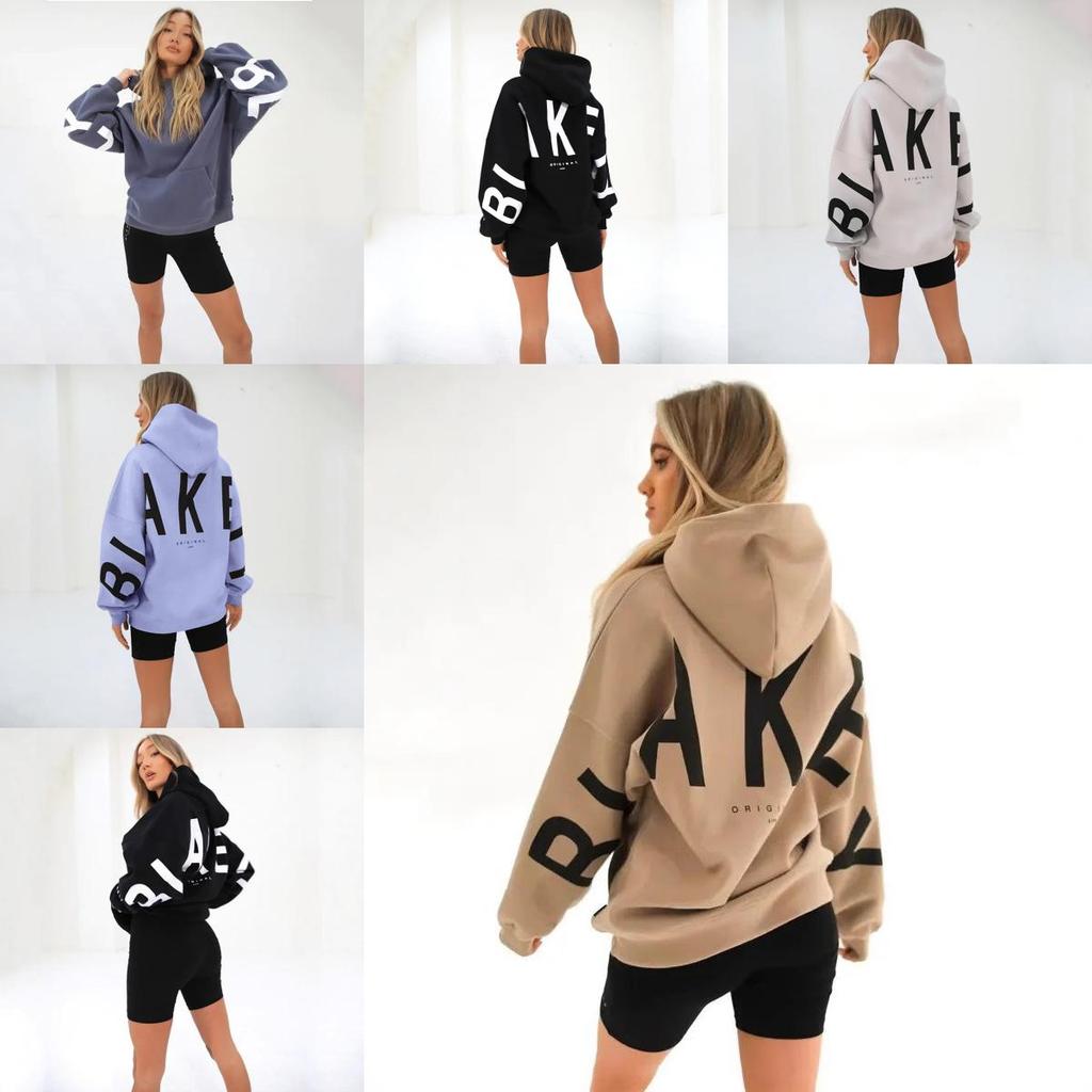 Streetwear Hoodie For Women Thick Polyester With Letter Graphic Fall 2023