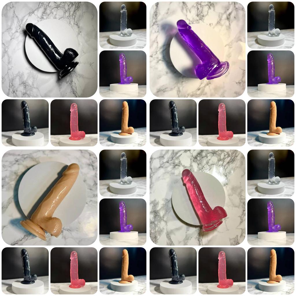 Premium Tpe Crystal Clear Dildo For Women Available In Multiple Sizes And Vibrant Colors For Satisfaction