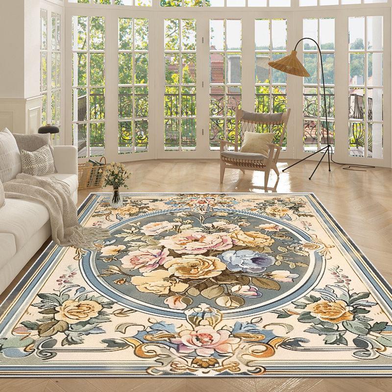 European Gorgeous Carpet Living Room Home Decoration Luxury Rugs for Bedroom Big Size Balcony Non-slip Floor Mat Washable Tapete