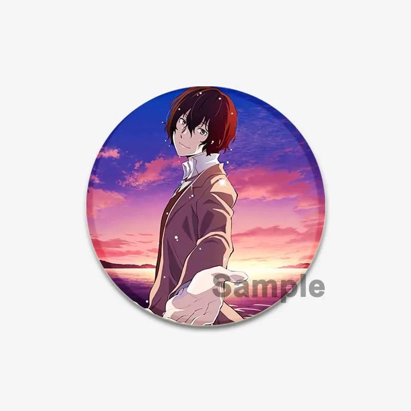 32/44/58mm Bungo Stray Dogs Pin Agency Atsushi Nakajima Dazai Osamu Soft Button Decorative Handmade Hat Badge Gift Accessory