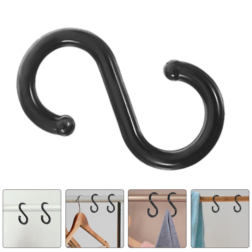 50 de bucăți cârlige multifuncționale din plastic în formă de S pentru agățat umerașe de haine
