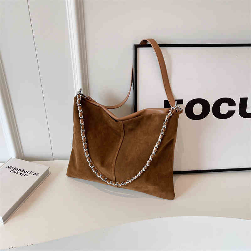 Maillard женская сумка через плечо с цепочкой осень-зима винтажная замшевая сумка — фото 8