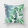 Green Tropical Leaf Pillow Cover Fleshy Polyester Pillow Cushion Cover Decoration Salon Home Decor Throw Pillows Car Seat Chair