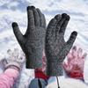 Electric Heated Gloves USB Winter Warm Gloves Knitted Touchscreen Mittens for Outdoor Cycling Skiing
