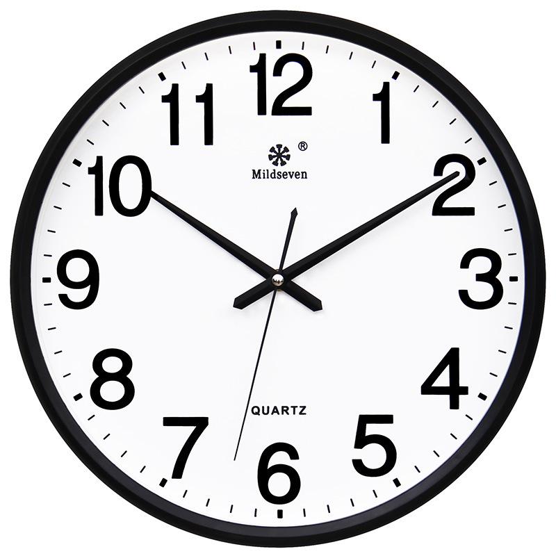 Clock Wall Clock Living Room Circular Creative Clock Wall Watch Simple Home Wall Hanging Silent Electronic Quartz Clock