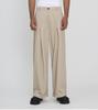Beoteunseoul Two-Pin Tuck Elastic Waist Wide Chino Pants (Beige)